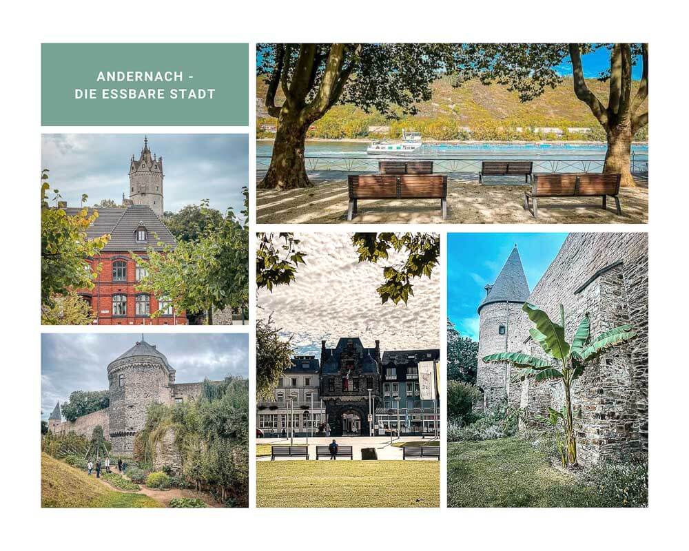 Andernach am Romantischen Rhein mit Stammburg und Rheinanlagen