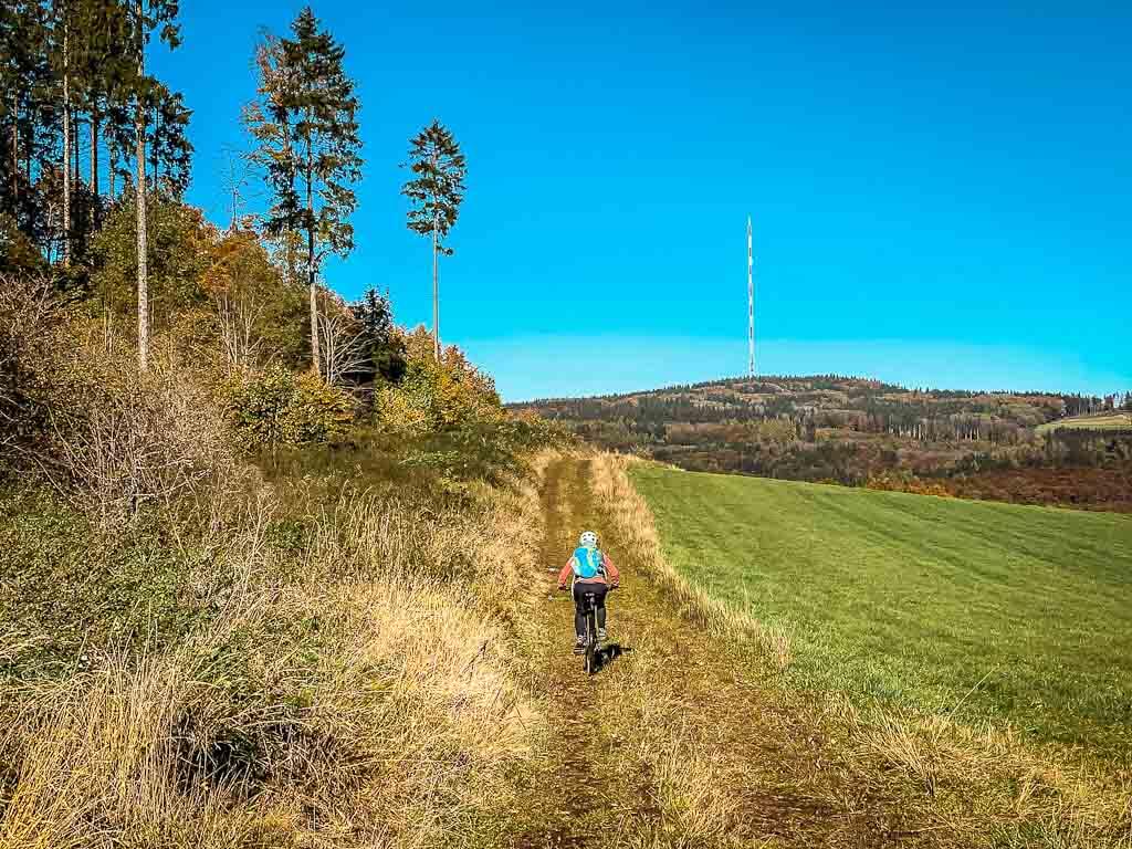 Couchflucht Sabrina Bechtold beim Mountainbiken am Nerother Kopf in der Vulkaneifel