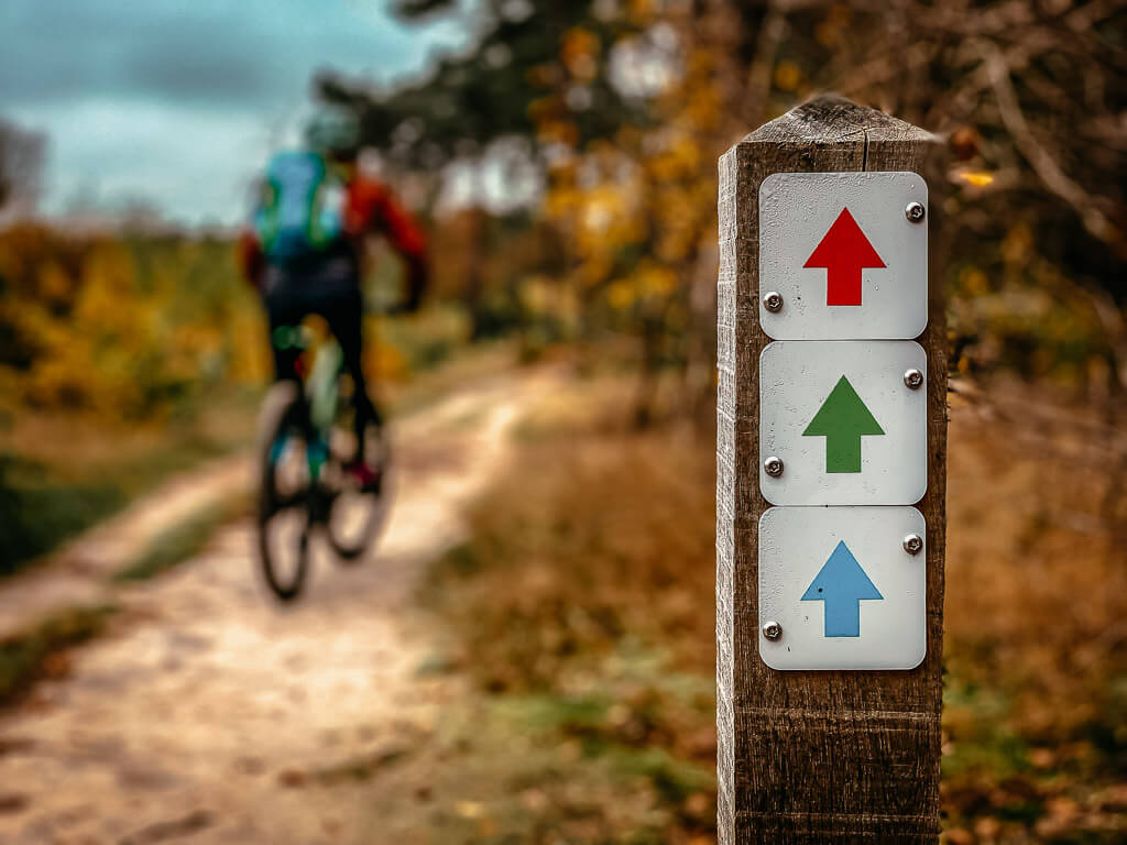 Sallandse Heuvelrug Mountainbike Strecke am Lemelerberg