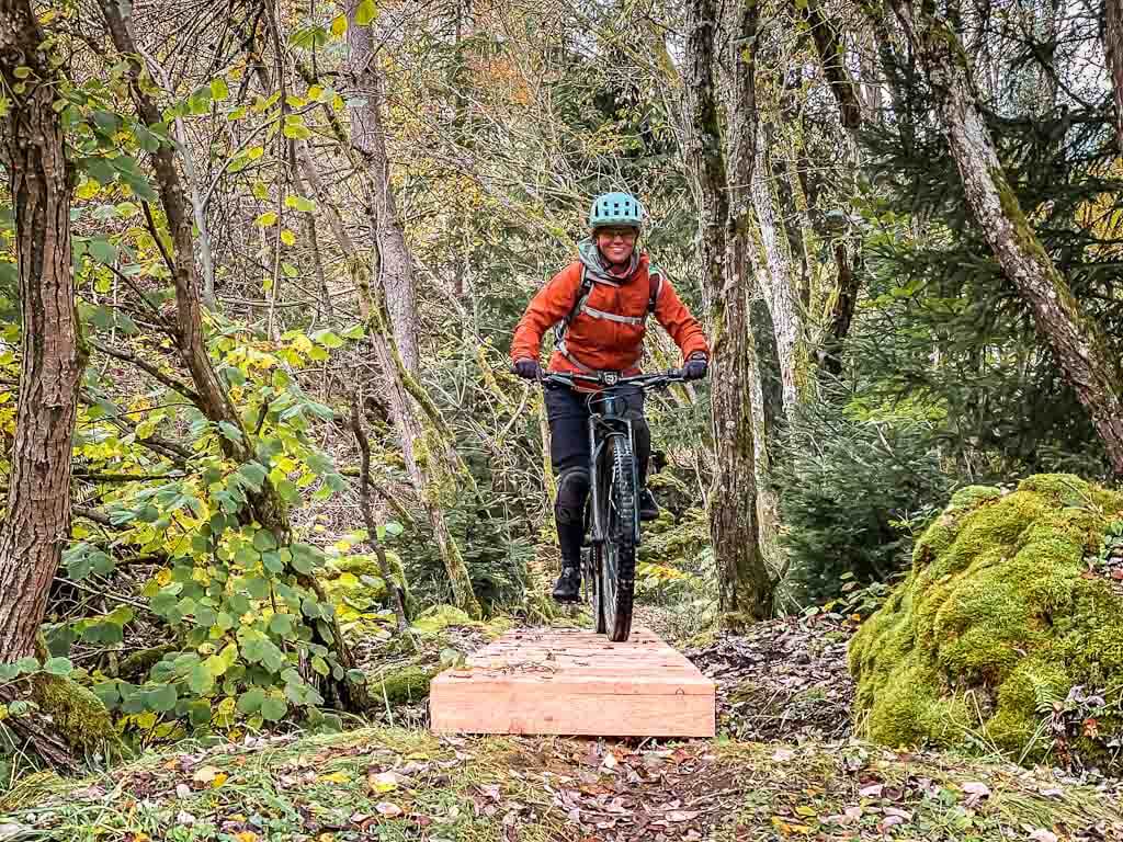 Couchflucht mit dem Mountainbike im Trail Technik Parcours Koulshore in der Vulkaneifel