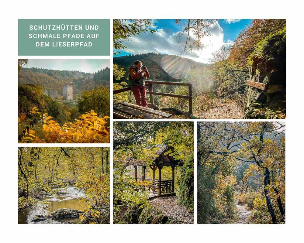 Wandern auf dem Lieserpfad in der Vulkaneifel im Herbst