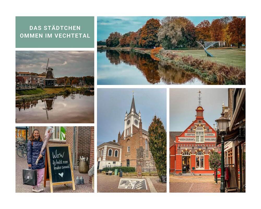 Stadt Ommen im Vechtetal mit Altstadt und Fluss