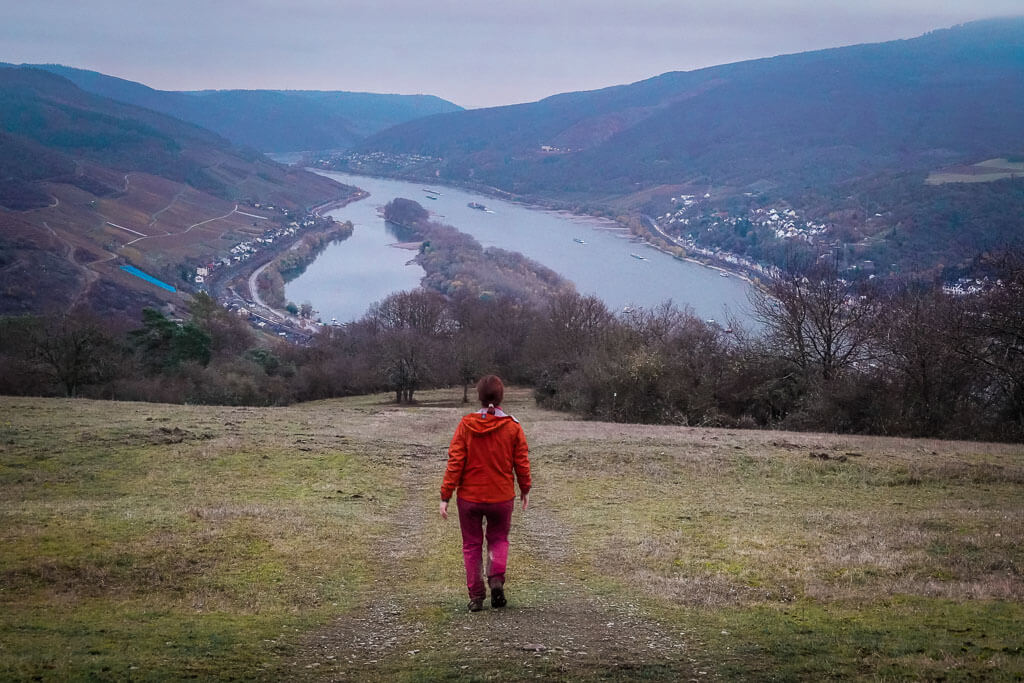 Wandern auf dem Wispertaunussteig vom Naturschutzgebiet Nollig nach Lorch am Rhein