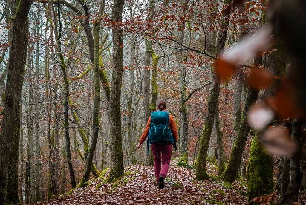 Couchflucht Sabrina Bechtold beim Wandern auf dem Wispertaunussteig