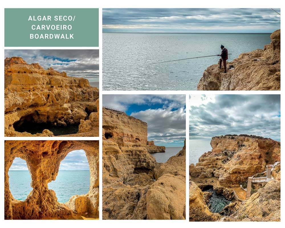 Grotten, H&ouml;hlen und Felsen von Algar Seco bei Carvoeiro an der Algarve