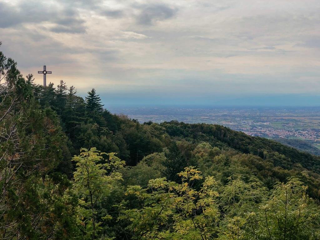 Aussicht vom Kloster Castelmonte im Friaul in die Friulanische Ebene
