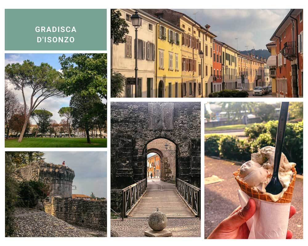 Die Stadt Gradisca d'Isonzo im italienischen Friaul