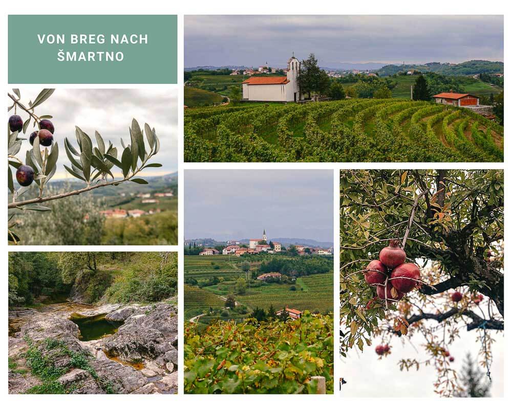 Impressionen von der Wanderung auf der 30. Etappe des Alpe Adria Trails von Breg nach Smartno