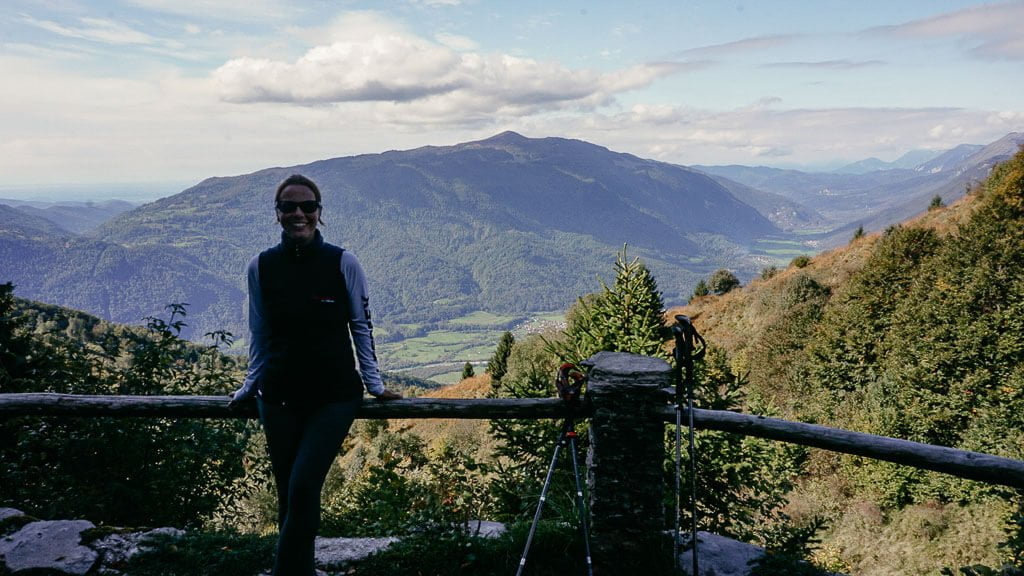 Couchflucht beim Wandern auf dem Alpe-Adria-Trail im Soca Tal zwischen Dreznica und Tolmin