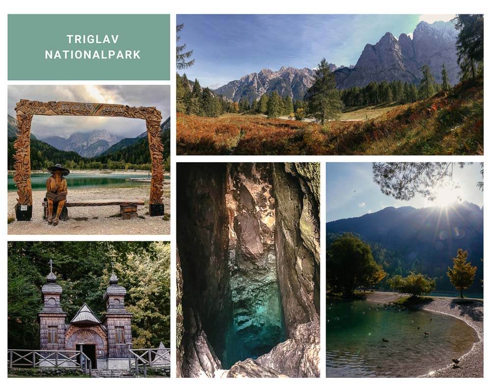 Russische Kapelle, Jasna See, Soča-Quelle und die Gipfel des Triglav Nationalparks bei Kranjska Gora