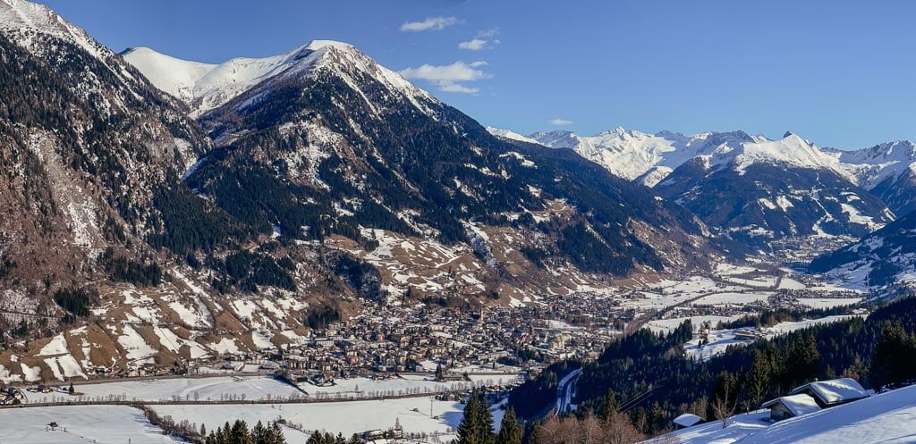 Gasteinertal mit Bad Hofgastein im Winter