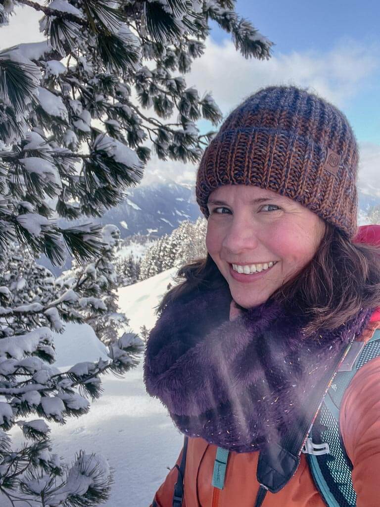 Couchflucht Sabrina Bechtold beim Winterwandern im Zillertal