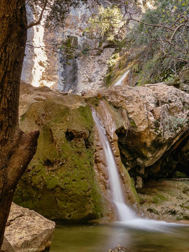 Tramuntana - Wasserfall in der Schlucht von Biniaraix auf dem GR 221