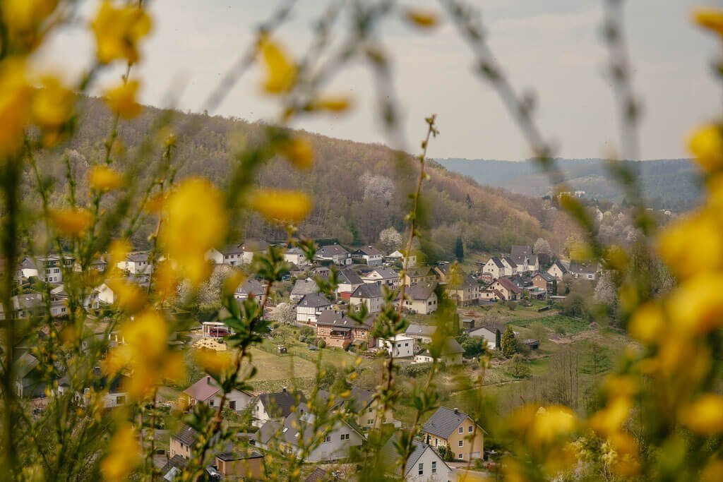Landschaftspanorama auf dem Natursteig Sieg von Alsdorf nach Kirchen