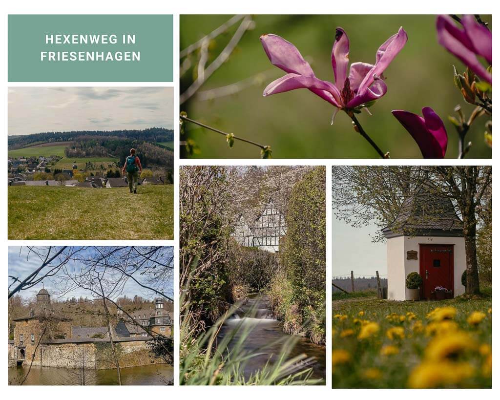 Landschaftliche Impressionen vom Wandern auf dem Hexenweg in der Region Westerwald-Sieg