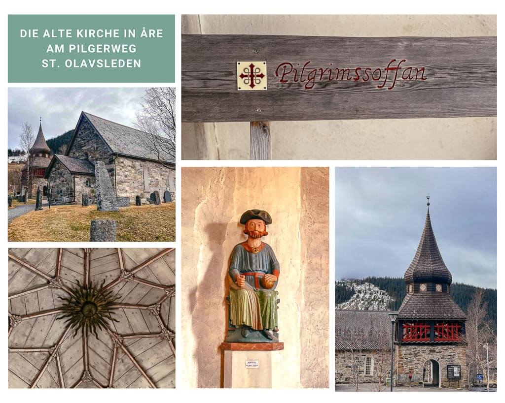 Kirche von &Aring;re am Pilgerweg St. Olavsleden