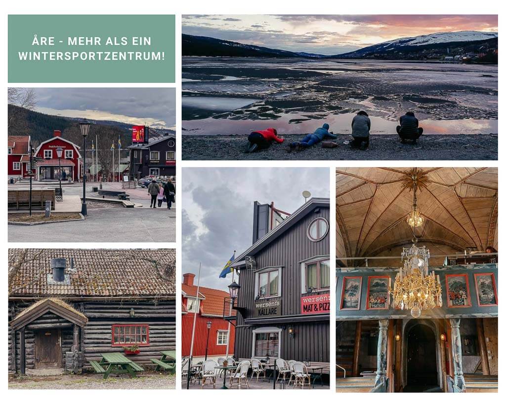 J&auml;mtland - &Aring;re mit See, Kirche und Dorfplatz