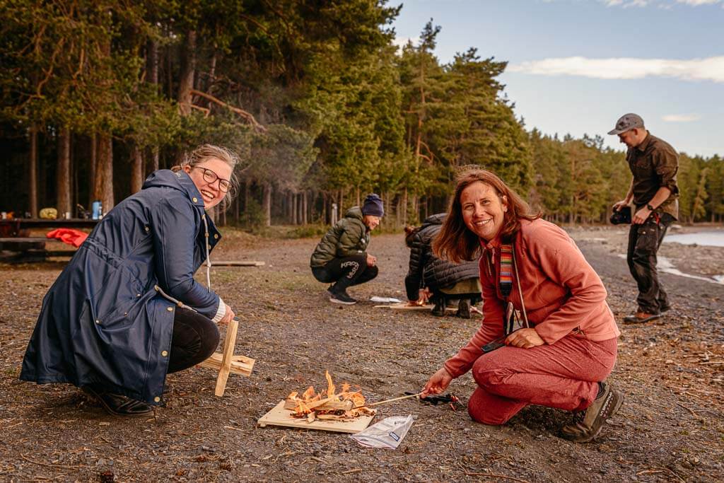 Anders&ouml;n Naturreservat bei &Ouml;stersund in J&auml;mtland - Outdoor-Feuer