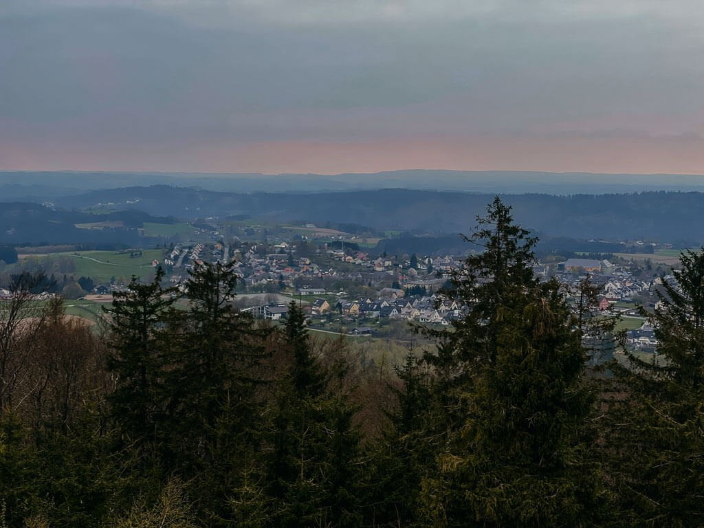 Aussicht vom Prinz-Luitpold-Turm am D&ouml;braberg im Frankenwald