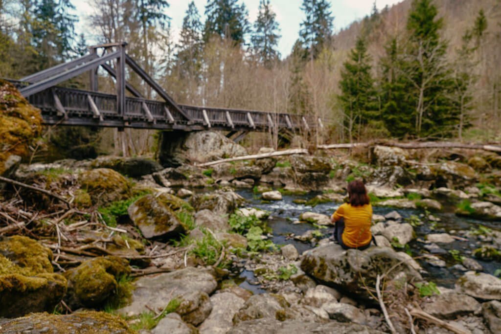 Couchflucht macht Pause am Teufelssteg im H&ouml;llental.