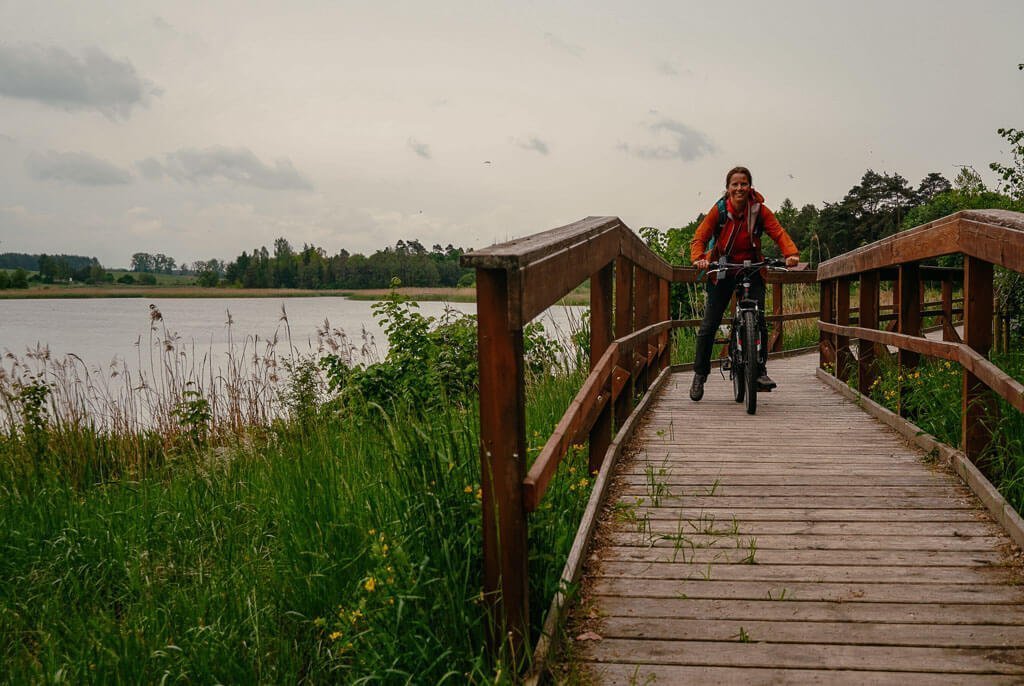 Masuren - Radfahren mit Couchflucht am Teich von Piecki