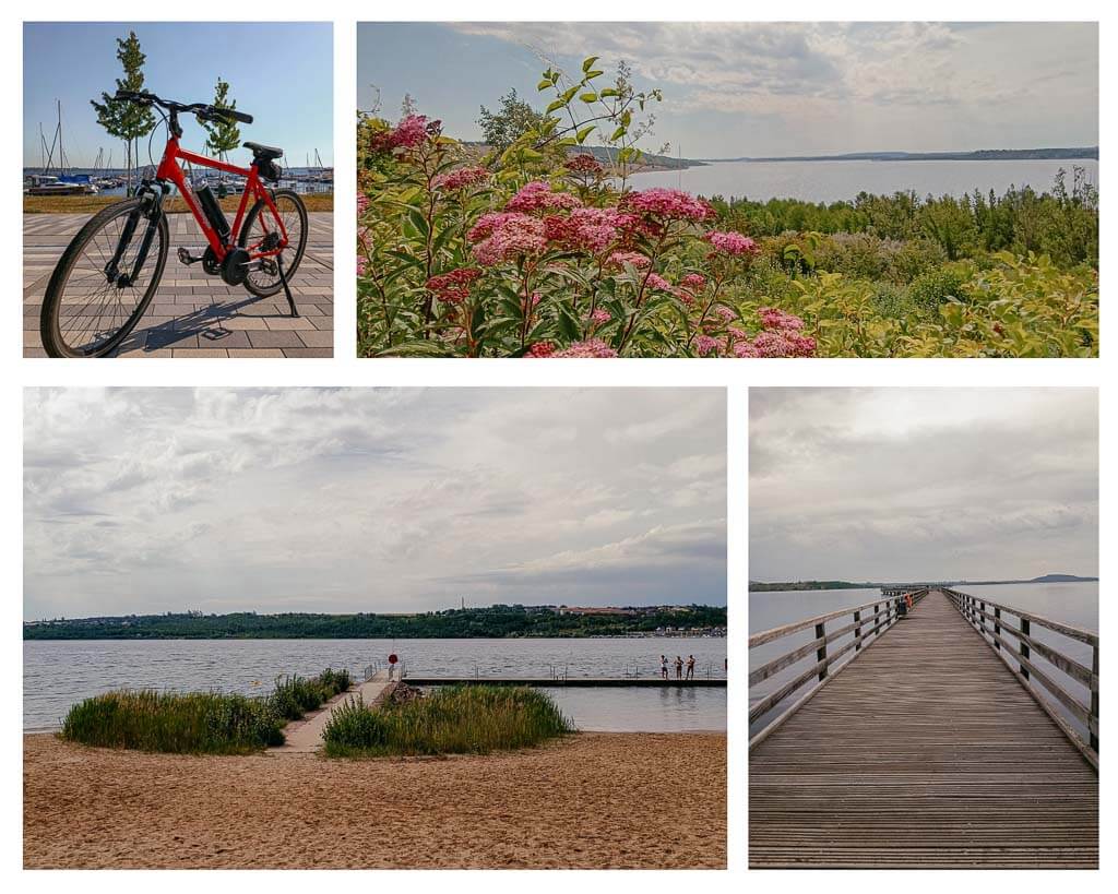 Fahrradtour um den Geiseltalsee in der Saale Unstrut Region