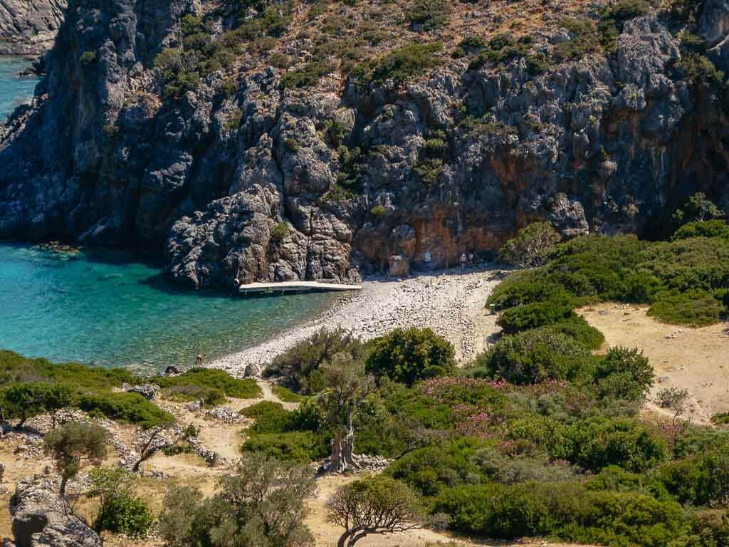 Bucht von Lissos auf dem K&uuml;stenwanderweg von Paleochora nach Sougia auf Kreta