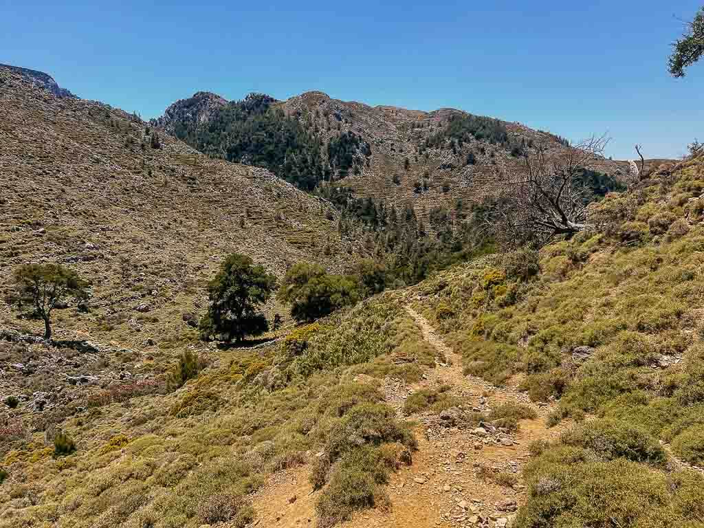 Landschaft auf der Omalos Hochebene auf Kreta