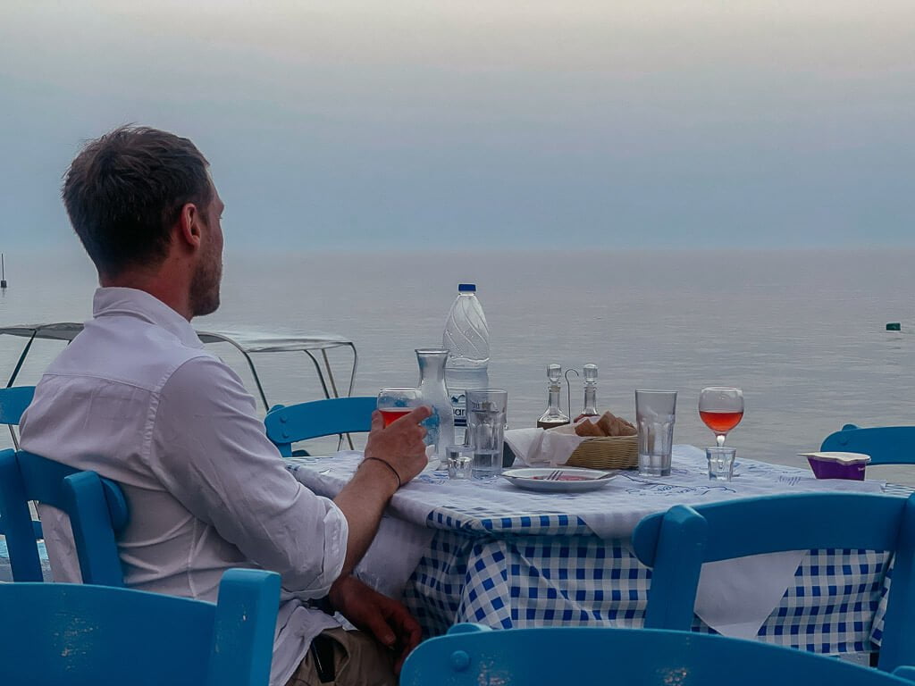 Taverne am Meer in Loutro, Kreta