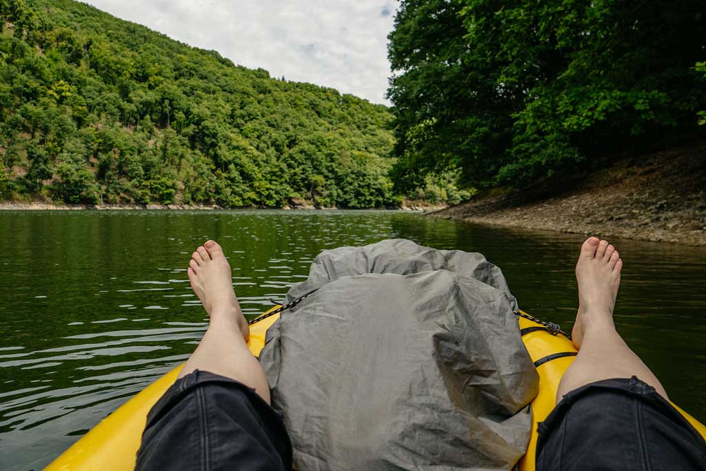 Packraft Trail Luxemburg - Packraft auf dem Wasser