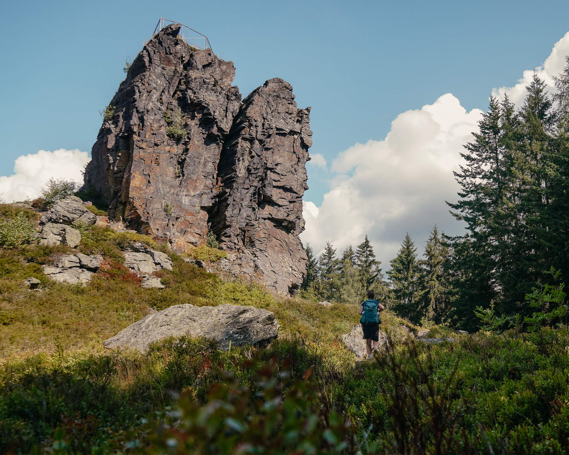 Couchflucht beim Wandern am Hohen Stein auf dem Erblichet Bergweg im Vogtland