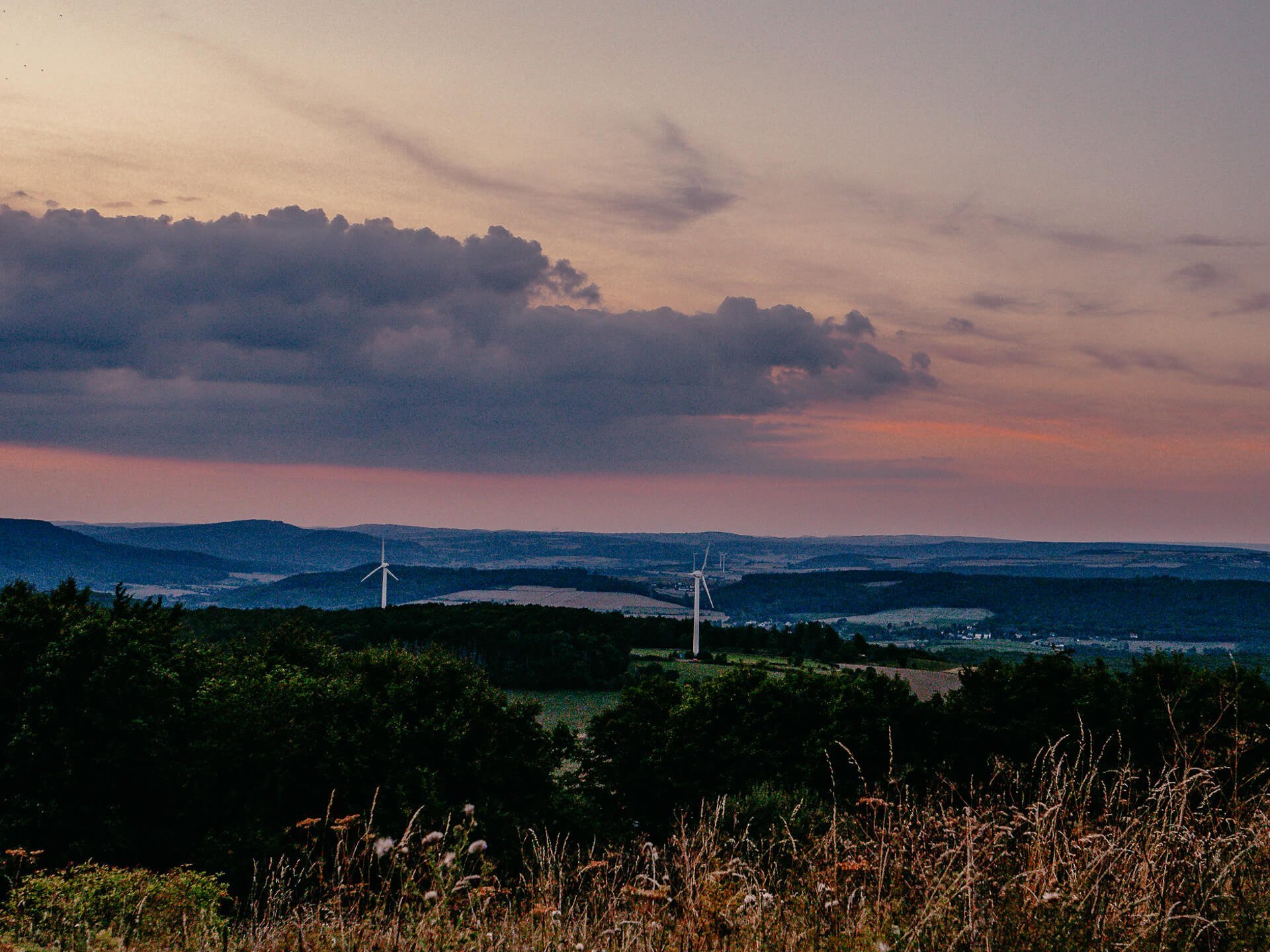 Sonnenuntergang vom Köterberg im Teutoburger Wald
