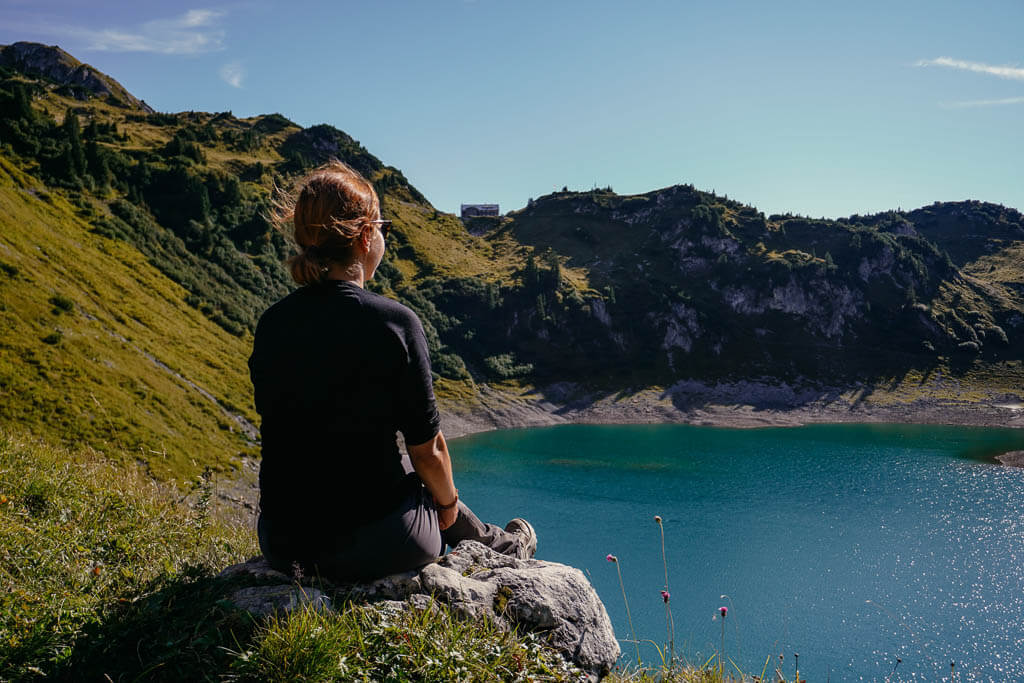 Lechweg - Endpunkt am Formarinsee in Vorarlberg mit Couchflucht