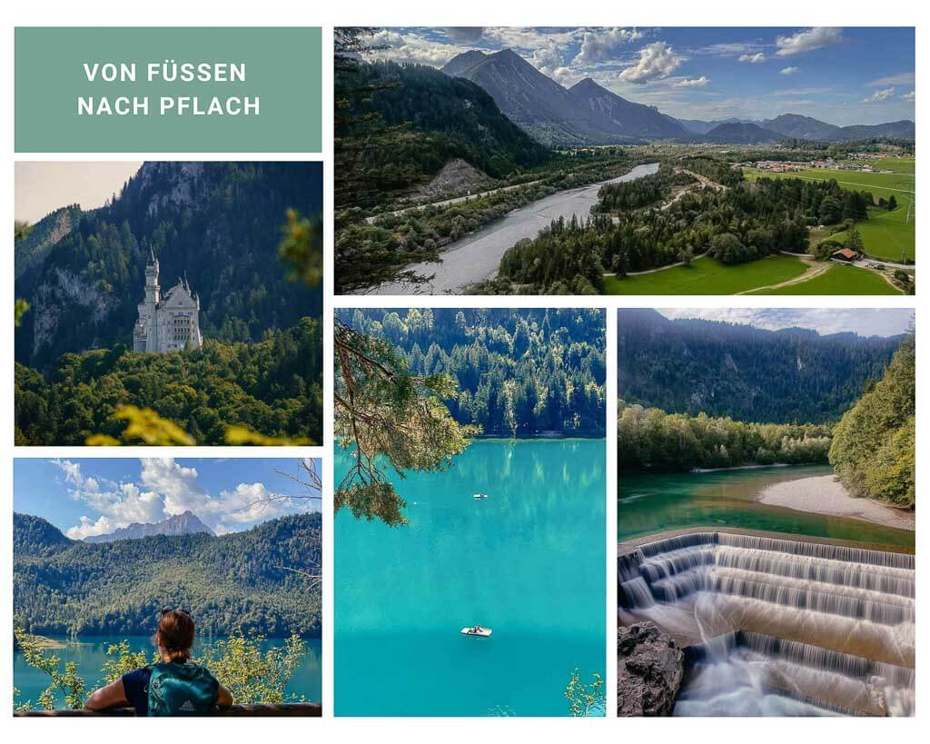 Lechweg wandern von F&uuml;ssen nach Pflach