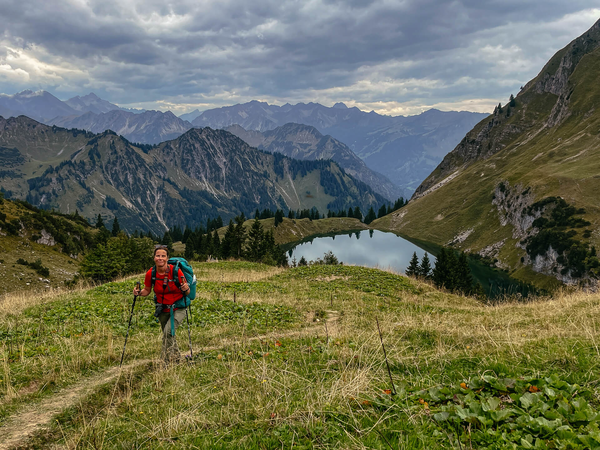 Couchflucht beim Wandern auf der Wandertrilogie Allgäu am Seealpsee