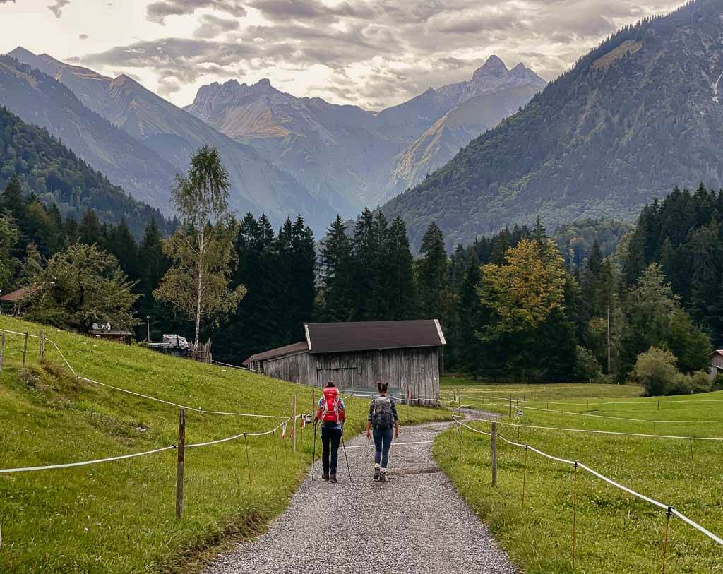 Wanderweg durch das Oytal bei Oberstdorf auf der Wandertrilogie Allg&auml;u