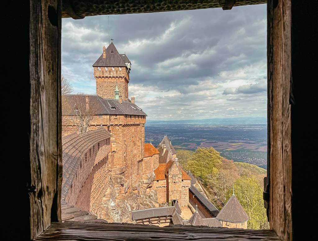 Elsass - Hohk&ouml;nigsburg Ausblick auf die Rheinebene