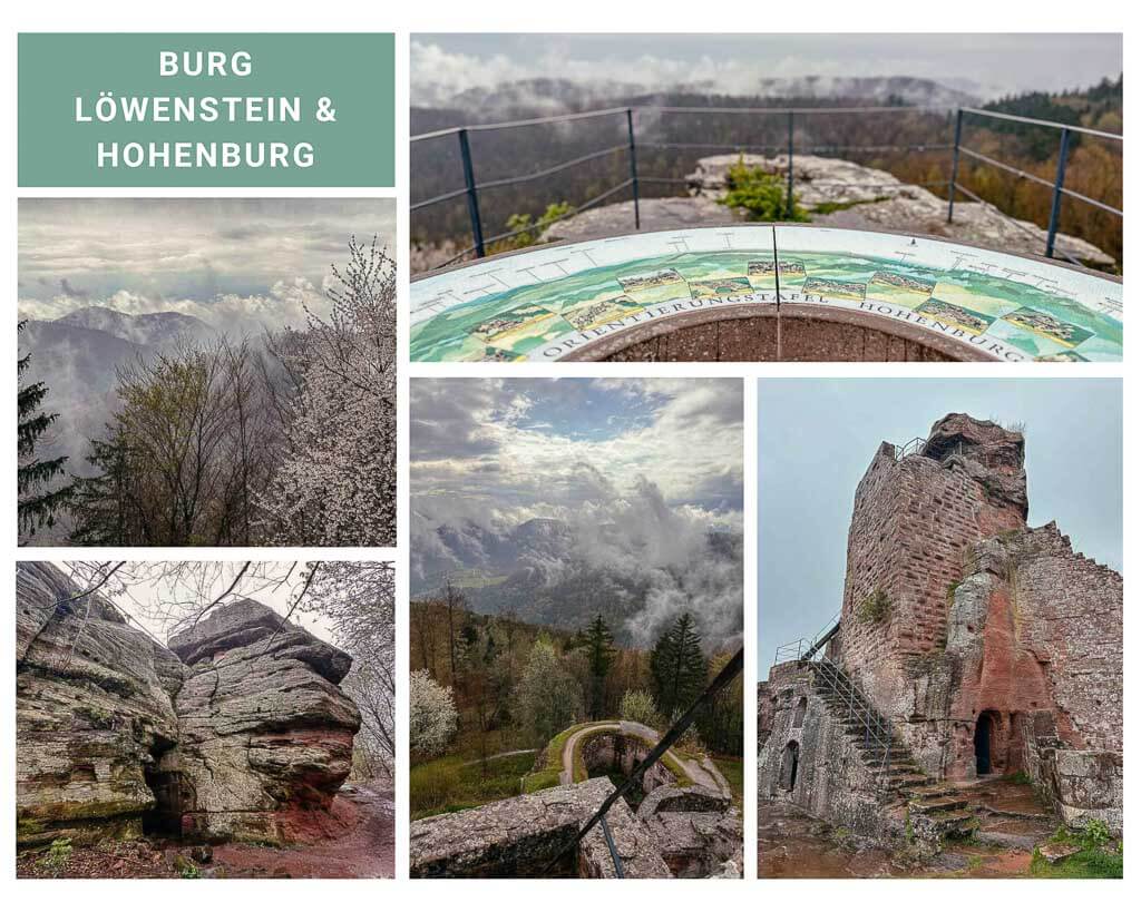 Elsass wandern zur Burg L&ouml;wenstein und Hohenburg