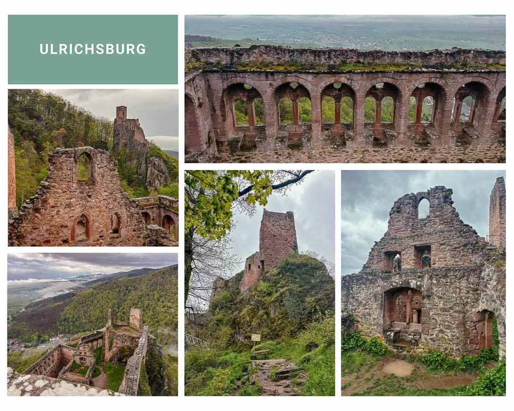 Elsass wandern zur Ulrichburg auf dem Weg der drei Burgen von Ribeauvill&eacute;