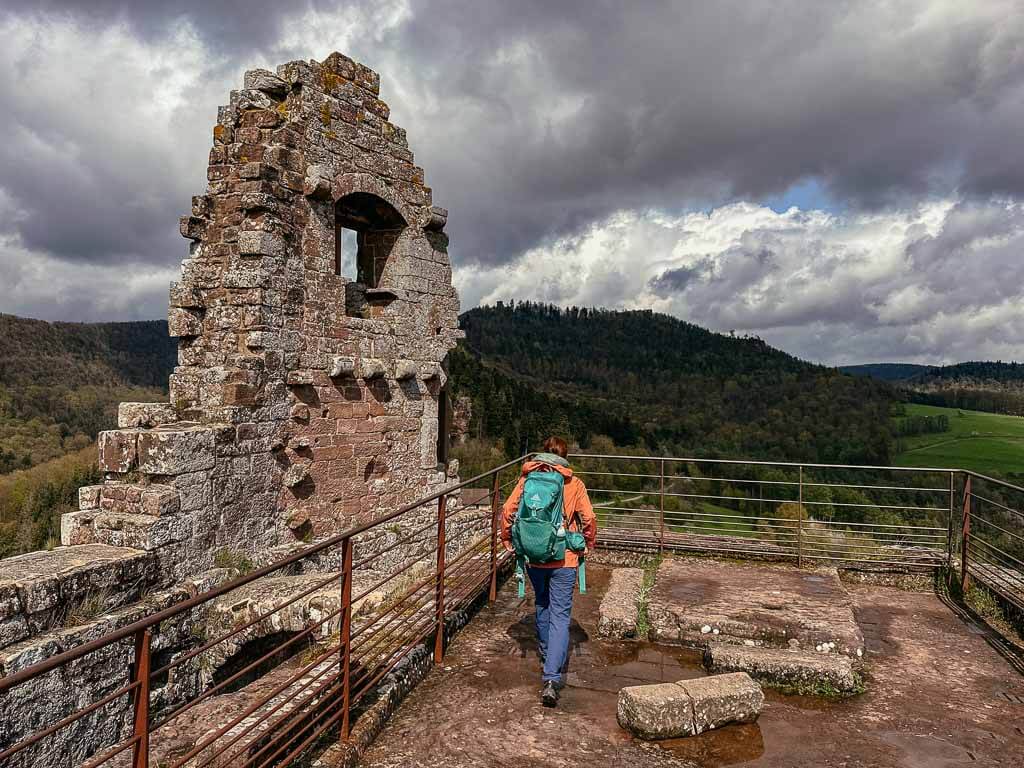 Elsass wandern zur Burg Fleckenstein mit Aussicht