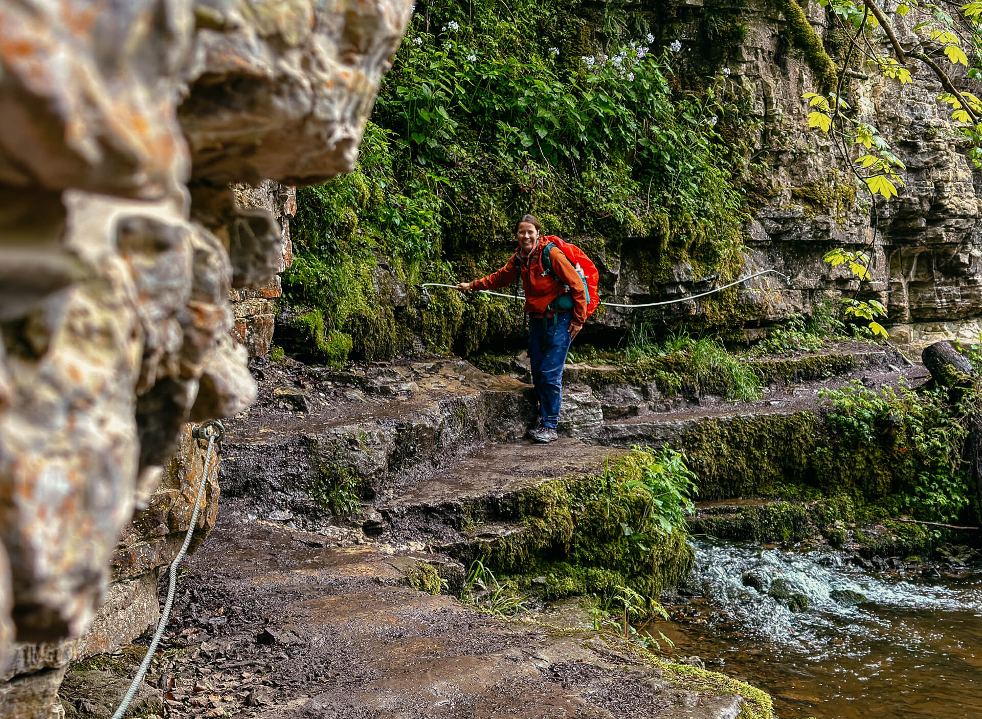Wutachaustritt in der Wutachschlucht auf dem Schluchtensteig im Schwarzwald