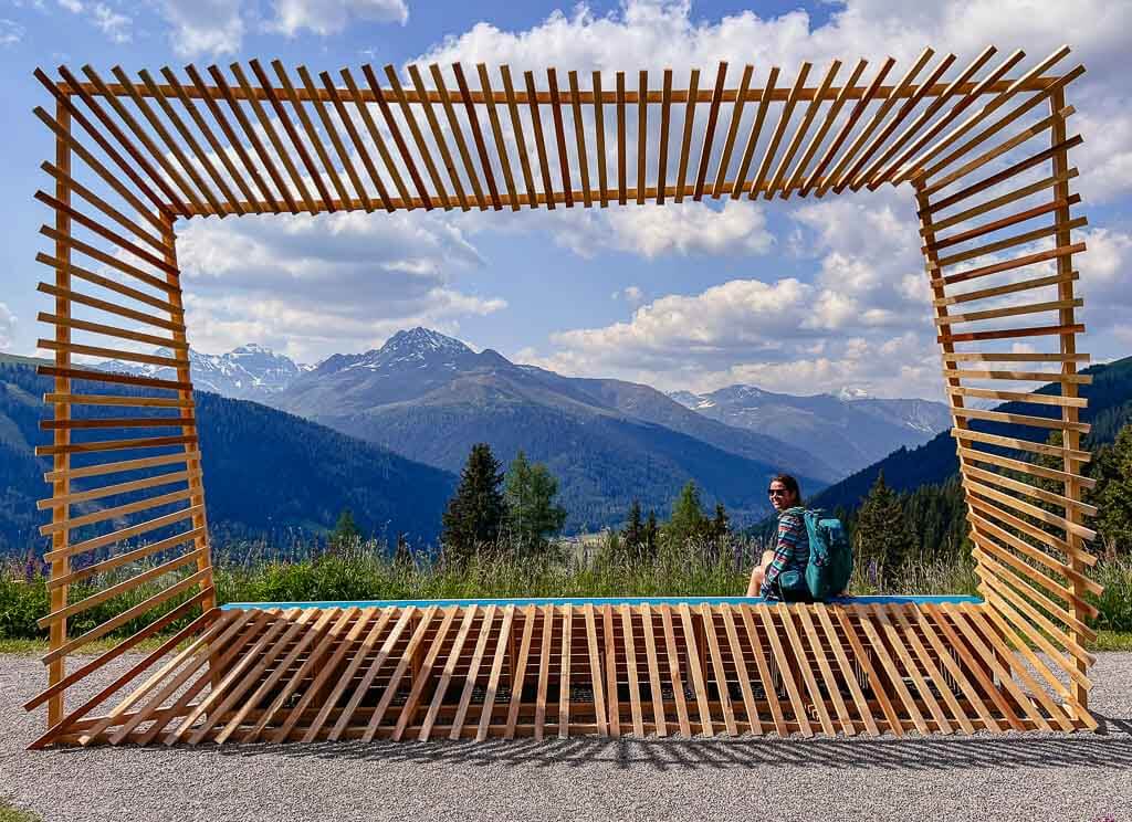 Bergwelt Panorama vom Hotel Schatzalp in Davos