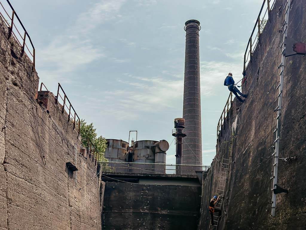 Klettern im Landschaftspark Duisburg-Nord