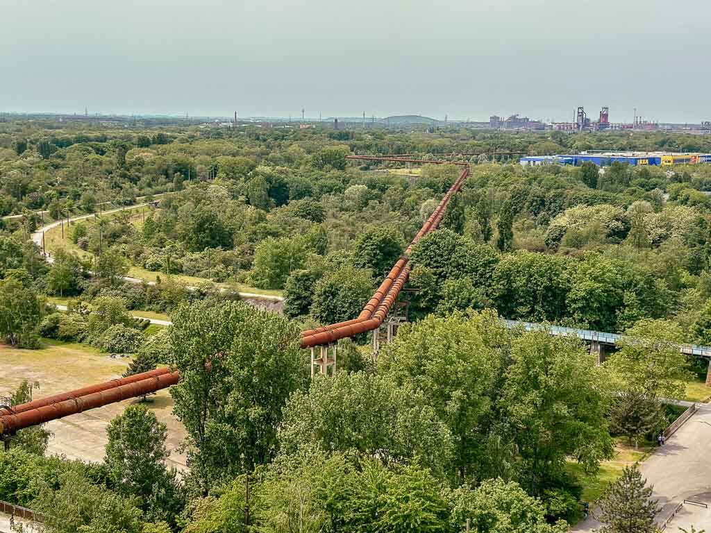 Ausblick vom Hochofen im Landschaftspark Duisburg-Nord