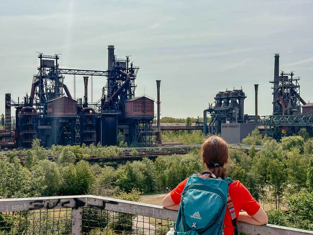 Aussicht auf die Hochofenkulisse vom 
