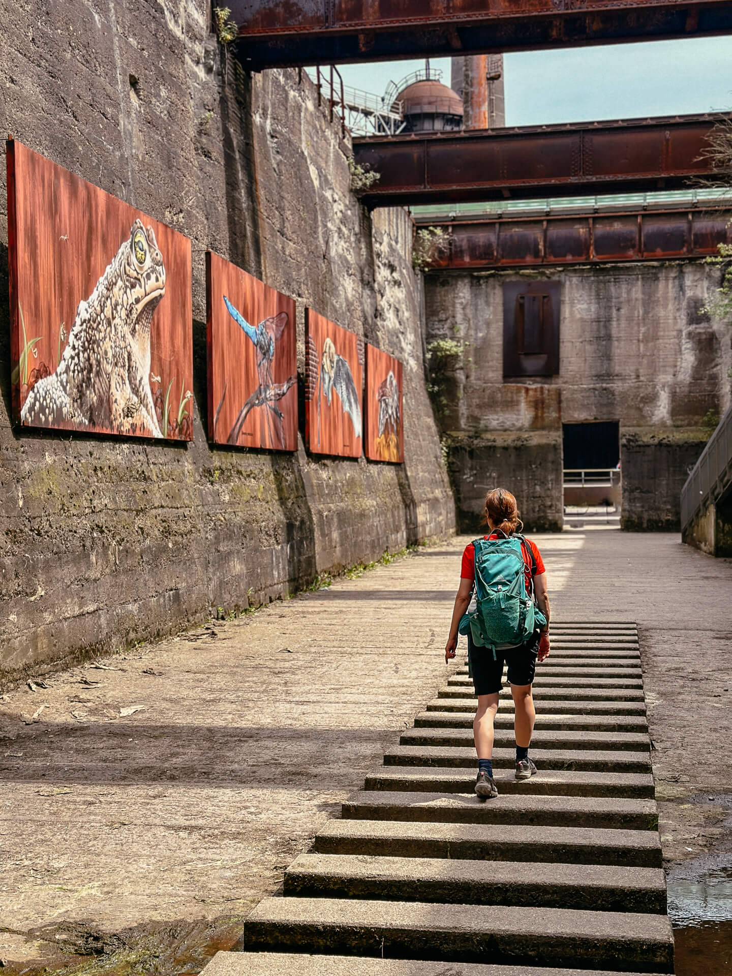Duisburg-Landschaftspark Nord Streetart in den ehemaligen Erzbunkertaschen