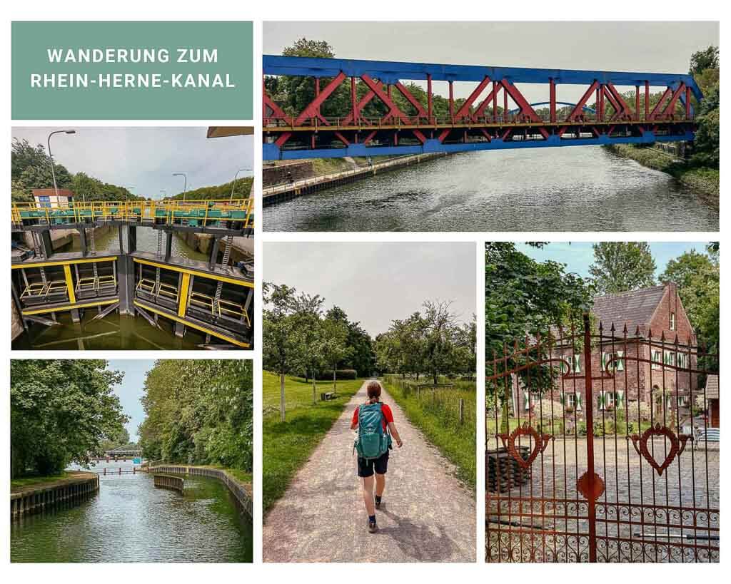 Wandern vom Landschaftspark Duisburg-Nord zum Rhein-Herne Kanal