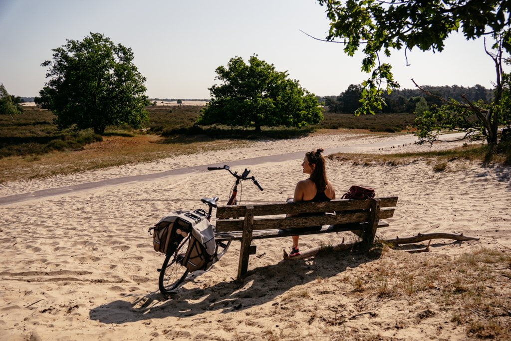 Pause bei der Radtour im Loose en Drunense Nationalpark