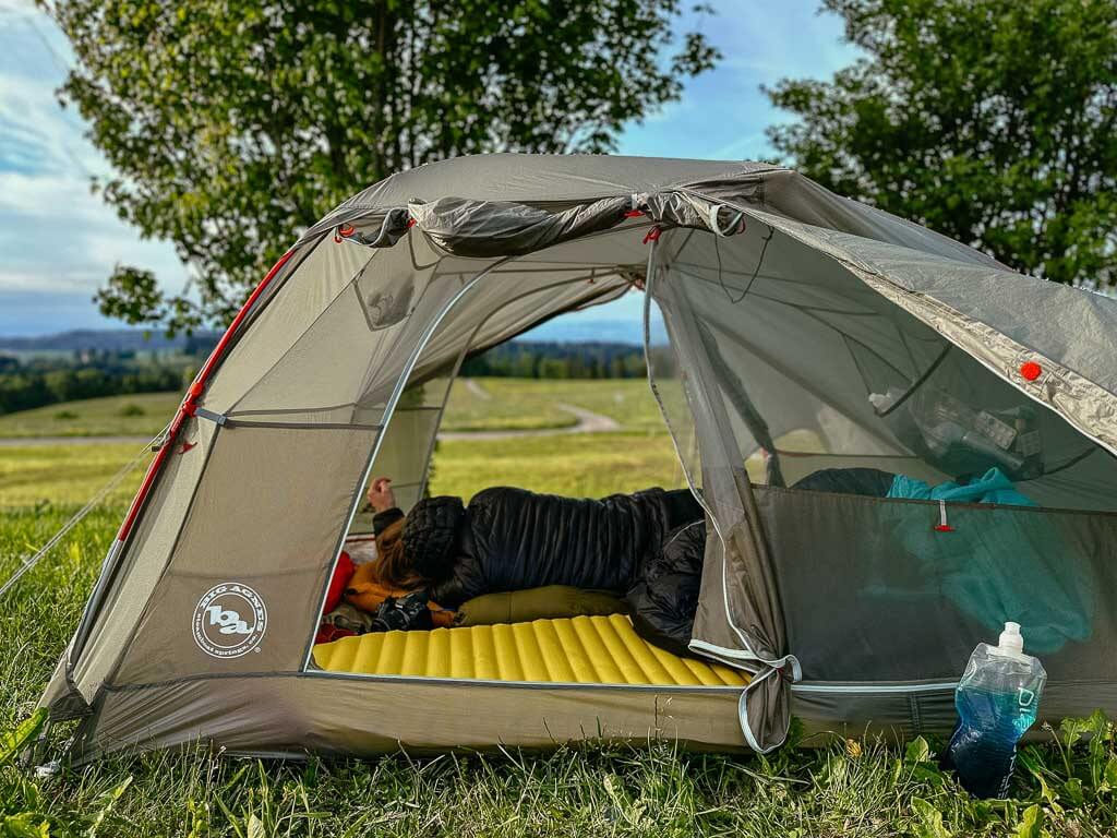 Zelten mit Aussicht am One-Night-Camp B&auml;renhof Dachsberg im Schwarzwald