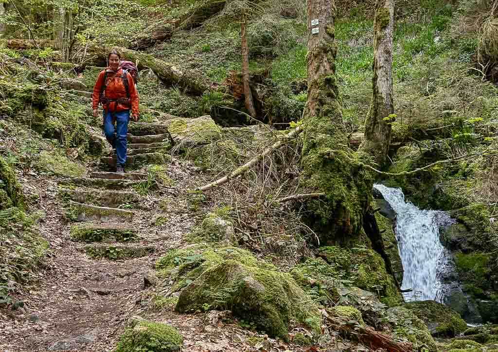 Windberg Wasserfall bei Sankt Blasien auf dem Albsteig Wanderweg